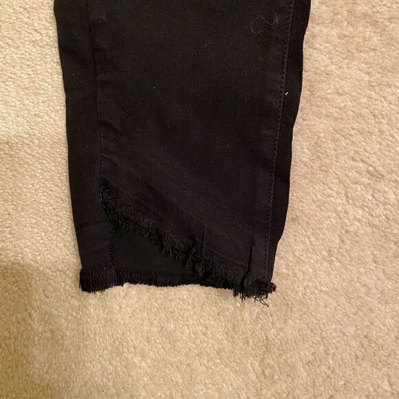 Paige Hoxton Ankle Black Jeans Frayed Hem - Picture 4 of 5